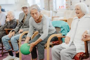Lady throwing a ball